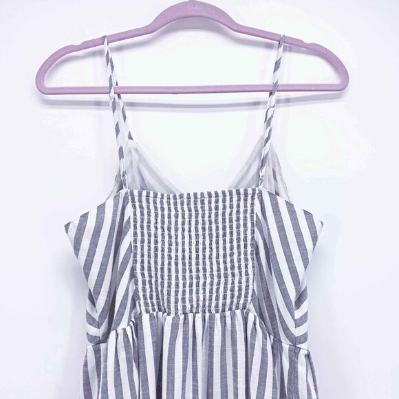 AEO Striped Button Front Midi Dress - Picture 8 of 10